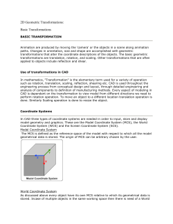 The transformation sequence to align WCS with Viewing - E