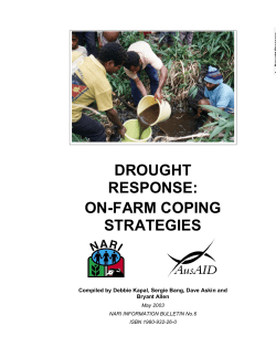drought response: on-farm coping strategies