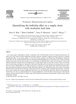 Quantifying the bullwhip effect in a supply chain with stochastic lead