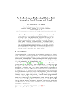An Evolved Agent Performing Efficient Path Integration Based