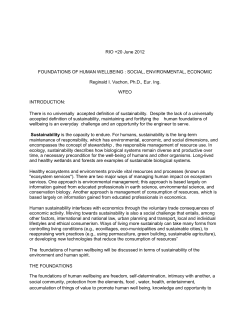 Foundations of Human Wellbeing