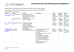 Information Security Management Delegations