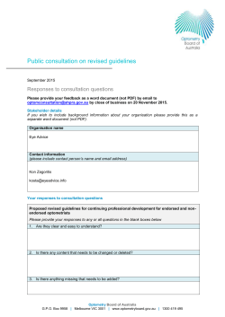 Submission - Revised guidelines for CPD for endorsed and non