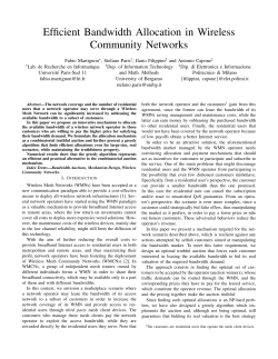 Efficient Bandwidth Allocation in Wireless Community