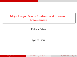 Major League Sports Stadiums and Economic Development