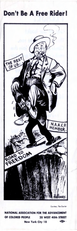 Don`t be a Free Rider, NAACP recruitment flyer, 1958