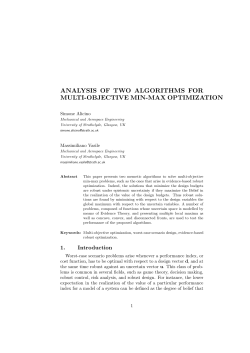 analysis of two algorithms for multi-objective min