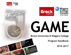 GAME handbook - Brock University