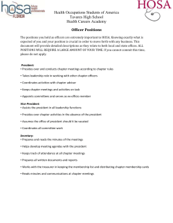 HOSA Officer Candidate Application