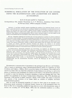numerical simulation of the evolution of ice covers using the