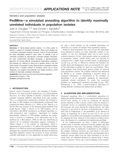 PedMine&mdash;a simulated annealing algorithm to