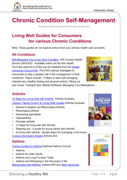 Chronic Condition Self-Management