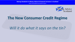 Consumer Credit - Money Advice Scotland
