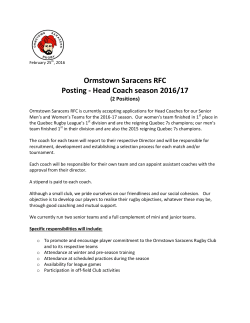 Ormstown Saracens RFC Posting