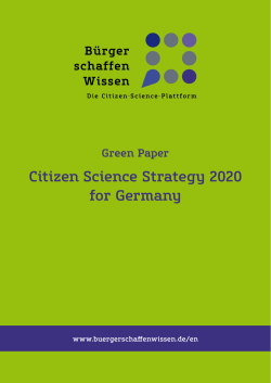 Citizen Science Strategy 2020 for Germany
