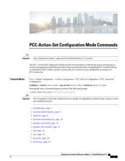 PCC-Action-Set Configuration Mode Commands