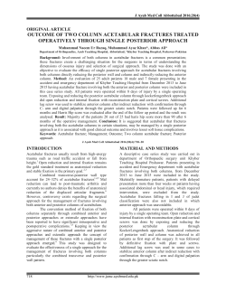 outcome of two column acetabular fractures treated operatively