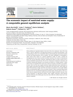 The economic impact of restricted water supply