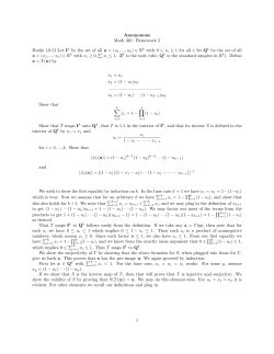 Homework 5 Rudin 10.12 Let Ik be the set of all u = (u 1