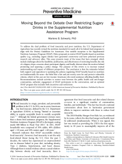 Moving Beyond the Debate Over Restricting Sugary