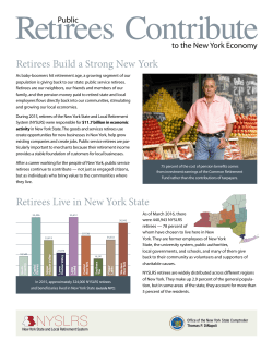 Public Retirees Contribute to the New York Economy