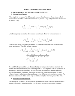 A Note on Spurious Significance