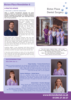 Read our newsletter - Bicton Place Dental Surgery