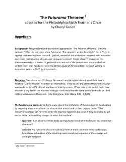 The Futurama Theorem - Math Teachers` Circles