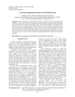 A Network Management Framework Using Mobile Agents