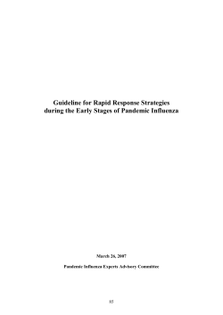 Guideline for Rapid Response Strategies during the Early Stages of