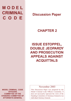 Discussion paper Double Jeopardy - Attorney