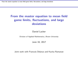 From the master equation to mean field game limits, fluctuations