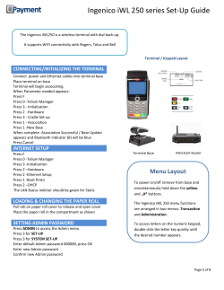 Ingenico iWL 250 series Set-Up Guide - CT