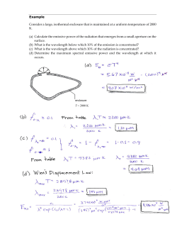 Example Consider a large, isothermal enclosure that - Rose