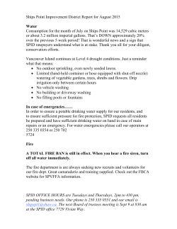 August, 2015 - Ships Point Improvement District