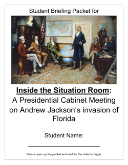 Cabinet Meeting Packet