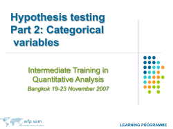 Categorical variables