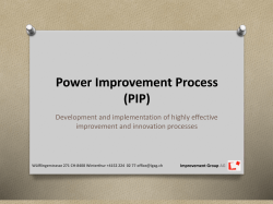 PIP - Improvement Group AG