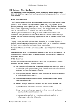 H13. Business &ndash; Mixed Use Zone