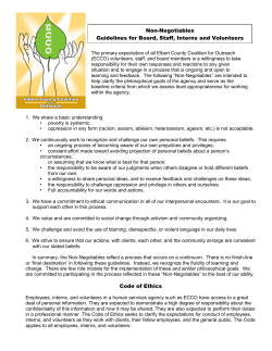 ECCO Volunteer Commitment Non