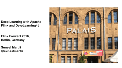 Deep Learning with Apache Flink and