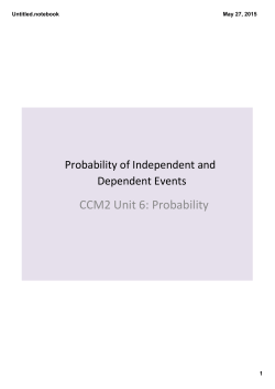 CCM2 Unit 6: Probability