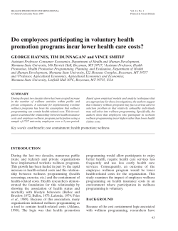 Do employees participating in voluntary health