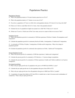 Populations Practice
