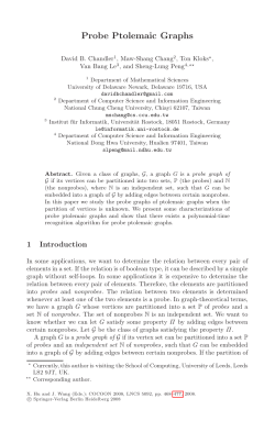 Probe Ptolemaic Graphs - Institut f&uuml;r Informatik