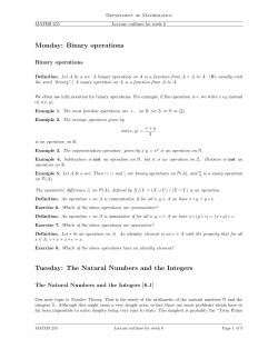 The Natural Numbers and the Integers