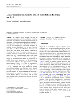 Linear response functions to project contributions to future sea level