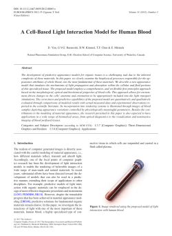 A Cell-Based Light Interaction Model for Human Blood