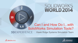 Can I and How Do I...with SolidWorks Simulation Tools?