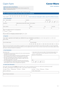 Claim Form - Covermore